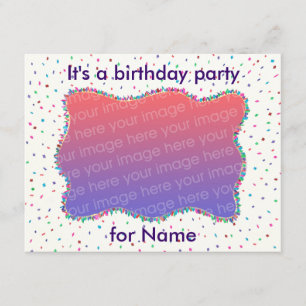 Invitaciones de la foto de la fiesta de cumpleaños
