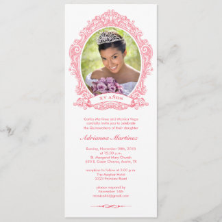 Invitaciones de la foto de Quinceanera del blanco