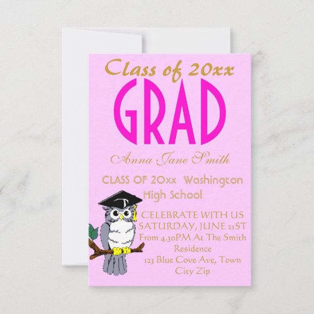 Invitaciones de la graduación (Anverso)