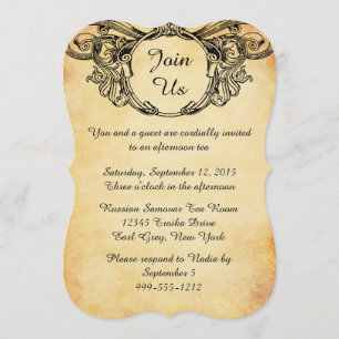 Invitaciones de la merienda-cena del estilo del