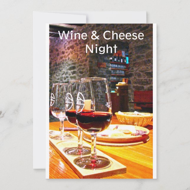 Invitaciones de la noche del vino y del queso (Anverso)