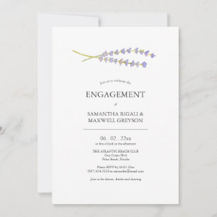 Invitaciones de la Parte de compromiso Lavanda de