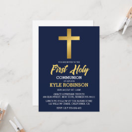 invitaciones de la primera comunión azul