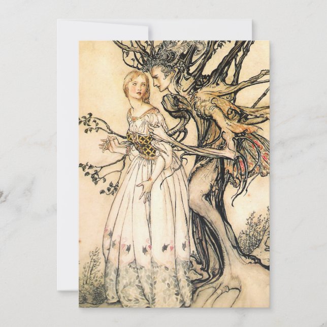 Invitaciones de la princesa del cuento de hadas y (Anverso)