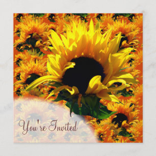 Invitaciones de la salida del sol del girasol