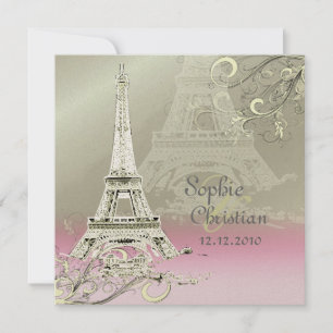 INVITACIONES DE LA TORRE EIFFEL DE PixDezines/FOND