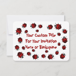 Invitaciones de Ladybug Personalizado Red Ladybug