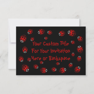 Invitaciones de Ladybug Personalizado Red Ladybug