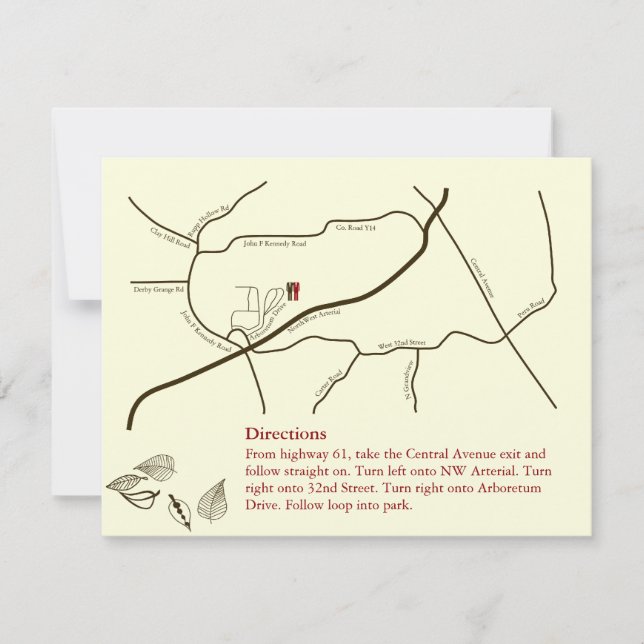 Invitaciones de las direcciones de otoño de los ho (Anverso)