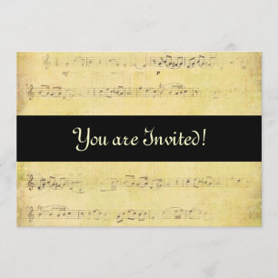 Invitaciones de las notas musicales de la