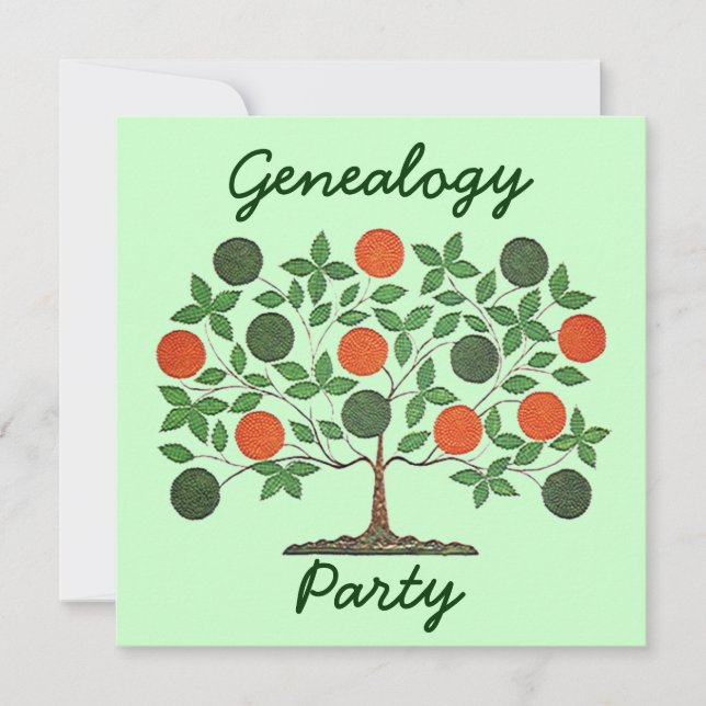 Invitaciones de las reuniones de la genealogía del (Anverso)