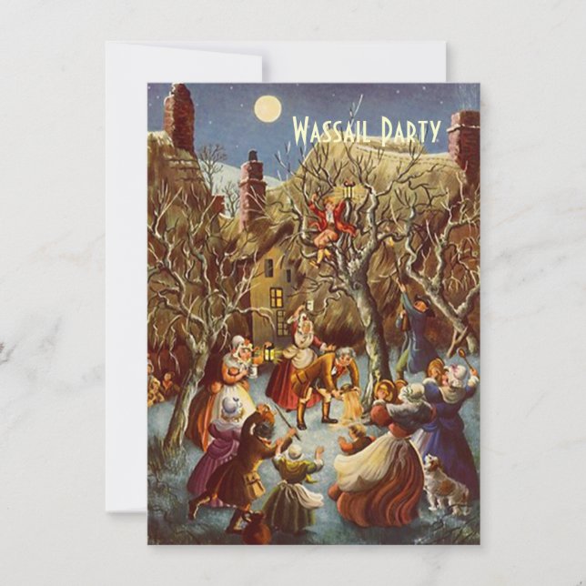 Invitaciones de las vacaciones de Wassail del (Anverso)