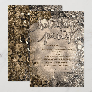 Invitaciones de lentejuelas para fiesta de vacacio