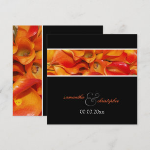 Invitaciones de lirio de cala NARANJA QUEMADA de P