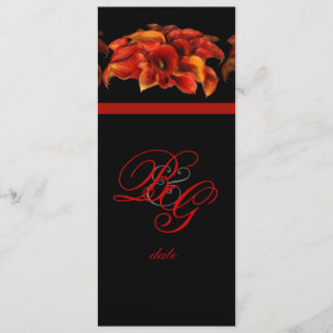 Invitaciones de lirio de llama BURNT NARANJA de Pi