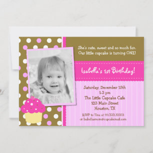 Invitaciones de Little Cupcake BIrthday