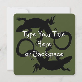 Invitaciones de Lizard Art RSVP Reptile Personaliz