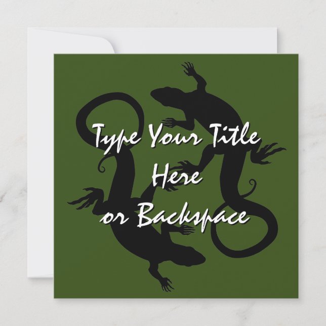 Invitaciones de Lizard Art RSVP Reptile Personaliz (Anverso)