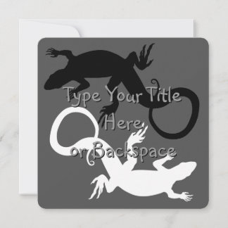 Invitaciones de Lizard Art RSVP Reptile Personaliz