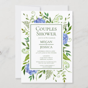 Invitaciones de lluvia de bebés para parejas flora