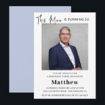 Invitaciones de los 50 años de la era moderna Foto<br><div class="desc">Invitaciones de los 50 años de la era moderna Fotografía masculina</div>