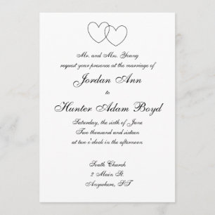 Invitaciones de los "corazones que entrelazan"
