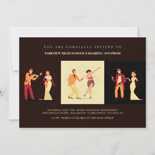 Invitaciones de los Felices Años Veinte (Anverso)