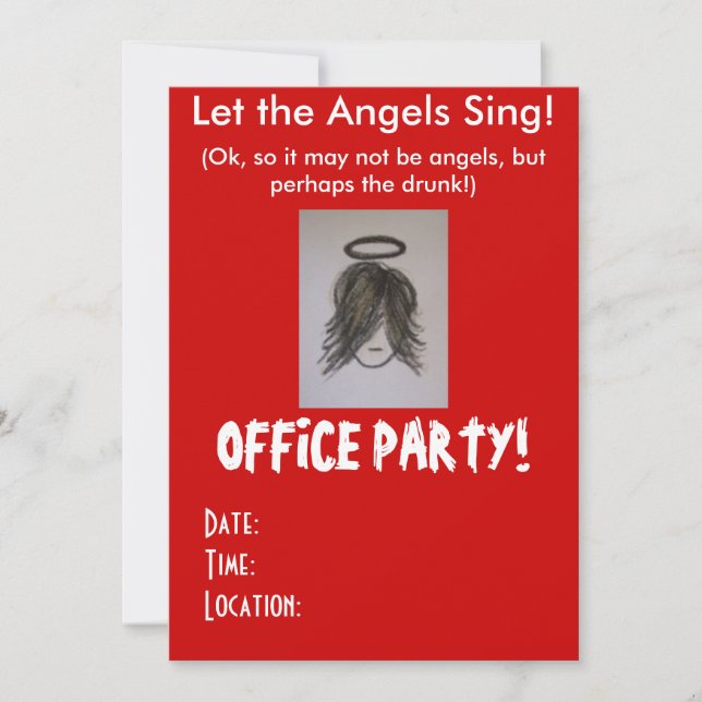 Invitaciones de los Navidades de Office (Anverso)