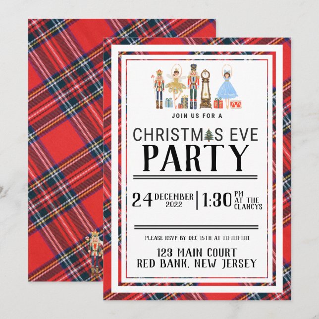 Invitaciones de los Navidades de personalizable a  (Anverso / Reverso)