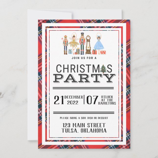 Invitaciones de los navidades Nutcracker (Anverso)