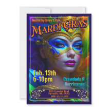 Invitaciones de los Posters de Mardi Gras