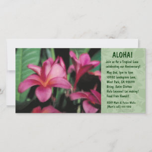 Invitaciones de Luau floral hawaiano
