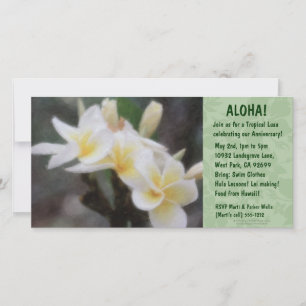 Invitaciones de Luau floral hawaiano