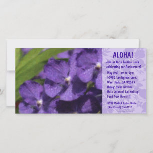 Invitaciones de Luau floral hawaiano