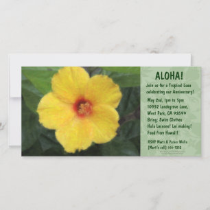 Invitaciones de Luau floral hawaiano