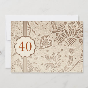 Invitaciones de lujo de 40 años