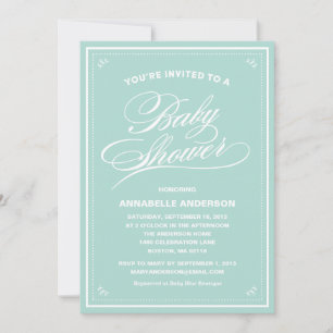 Invitaciones de lujo de Baby Shower