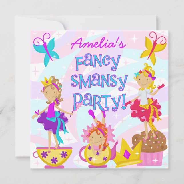 Invitaciones de lujo de la fiesta de cumpleaños de (Anverso)