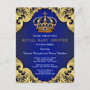 Invitaciones de lujo de príncipe Baby Shower