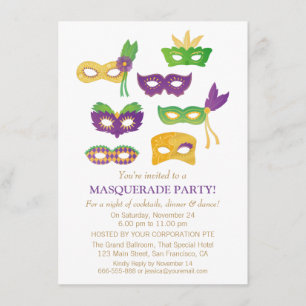 Invitaciones de lujo para fiesta de disfraces de M