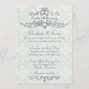 Invitaciones de lujo simples de la boda del