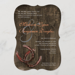 Invitaciones de madera de la boda de las