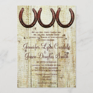 Invitaciones de madera de la boda del granero