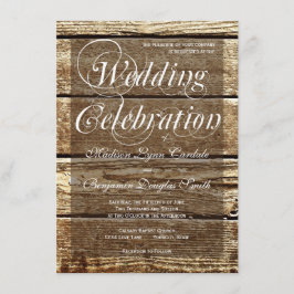 Invitaciones de madera de la boda del granero