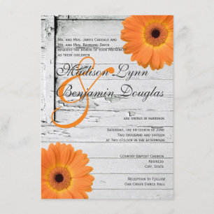 Invitaciones de madera rústicas de la boda de la