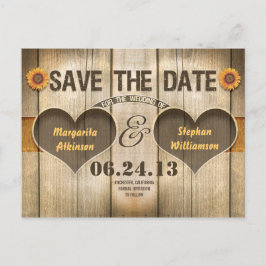 invitaciones de madera y girasoles para guardar la
