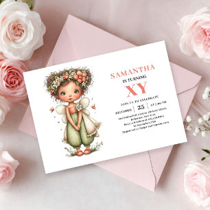 Invitaciones de magia rosa para el 9º cumpleaños d