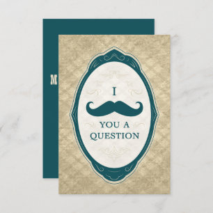 Invitaciones de marco de vintage de preguntas de B