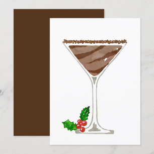 Invitaciones de Martini de chocolate