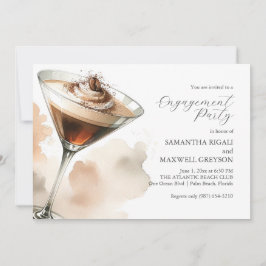 Invitaciones de Martini Horizontal Engagement Part